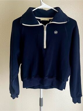 Recto Signature Logo Zip Sweatshirt Navy Size M